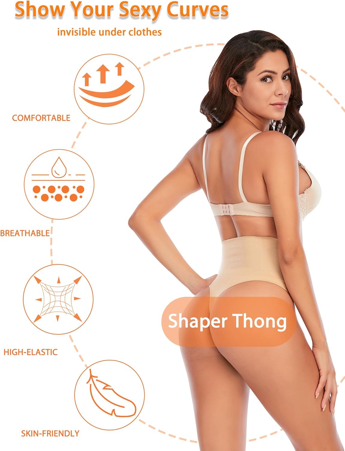 Thumbnail 6 de Werena Tummy Control Thong Shapewear for Women — Seamless Light-Compression Body Shaper