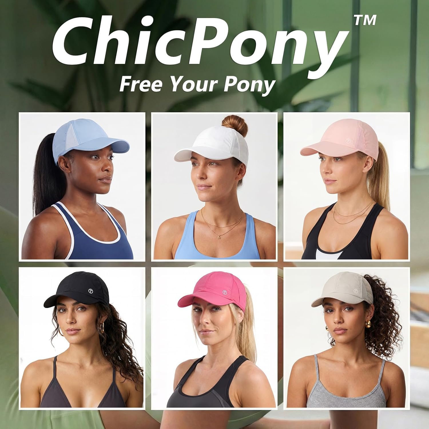 Detalle de TOP-EX Cooling UV 50 High Ponytail Baseball Cap for Women