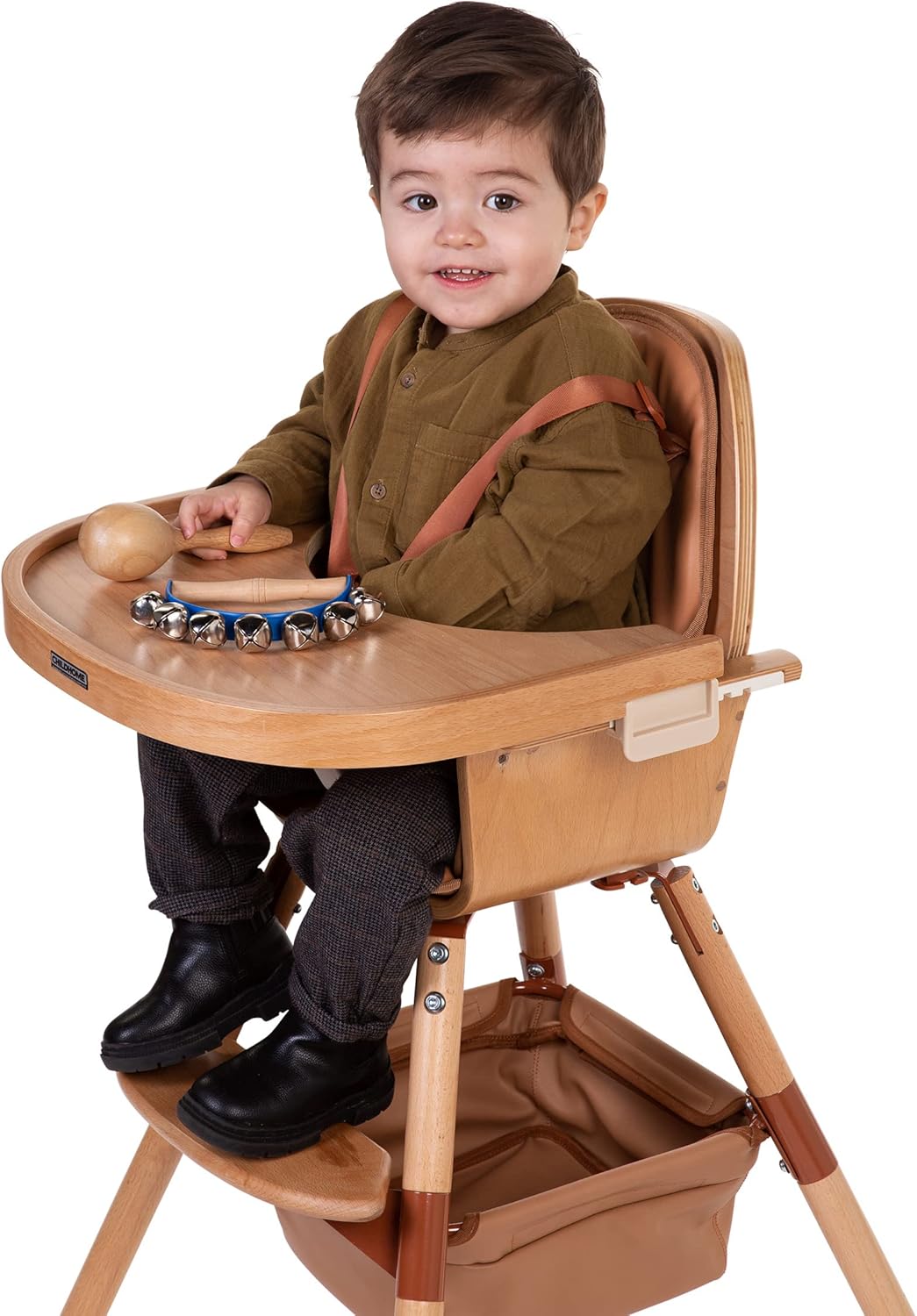 Thumbnail 3 de CHILDHOME Coussin réducteur effet cuir pour chaise haute Evolu et Evowood, Nude