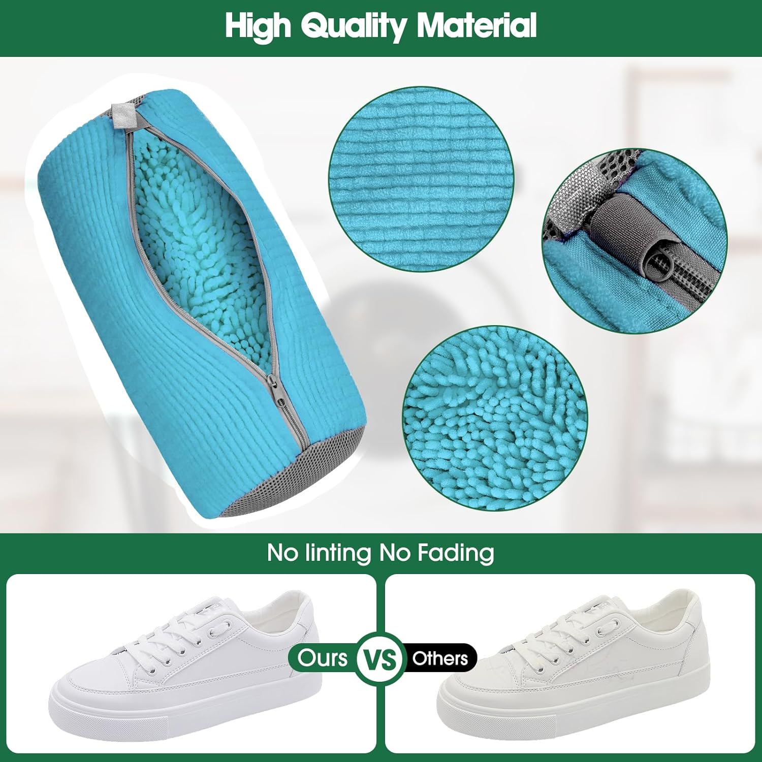 Thumbnail 4 de Shoe Washing Machine Laundry Bag – 2 Pack with Zipper Protection and 10 Washer Balls