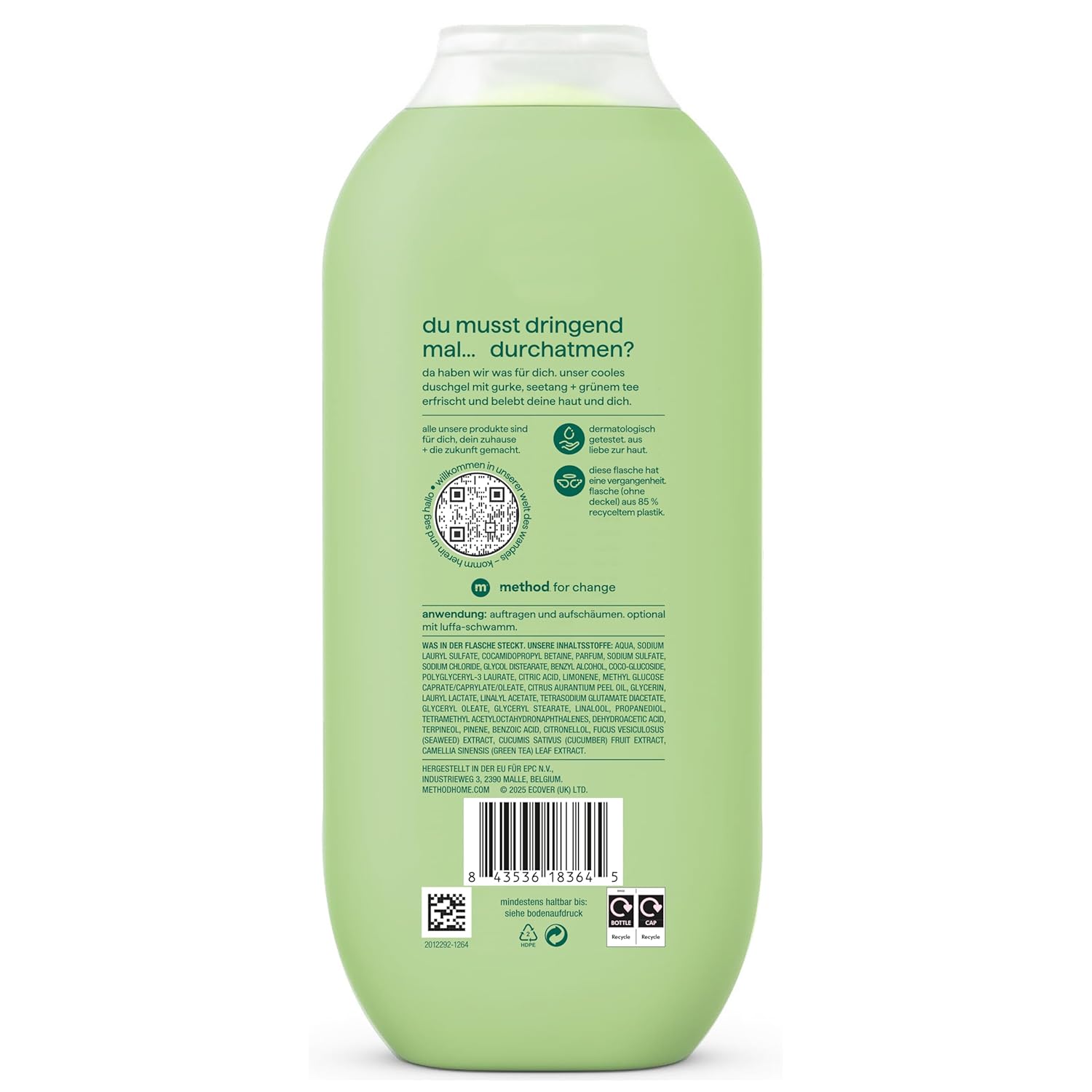 Detalle 2 de Method Daily Zen Duschgel 532 ml Gurke