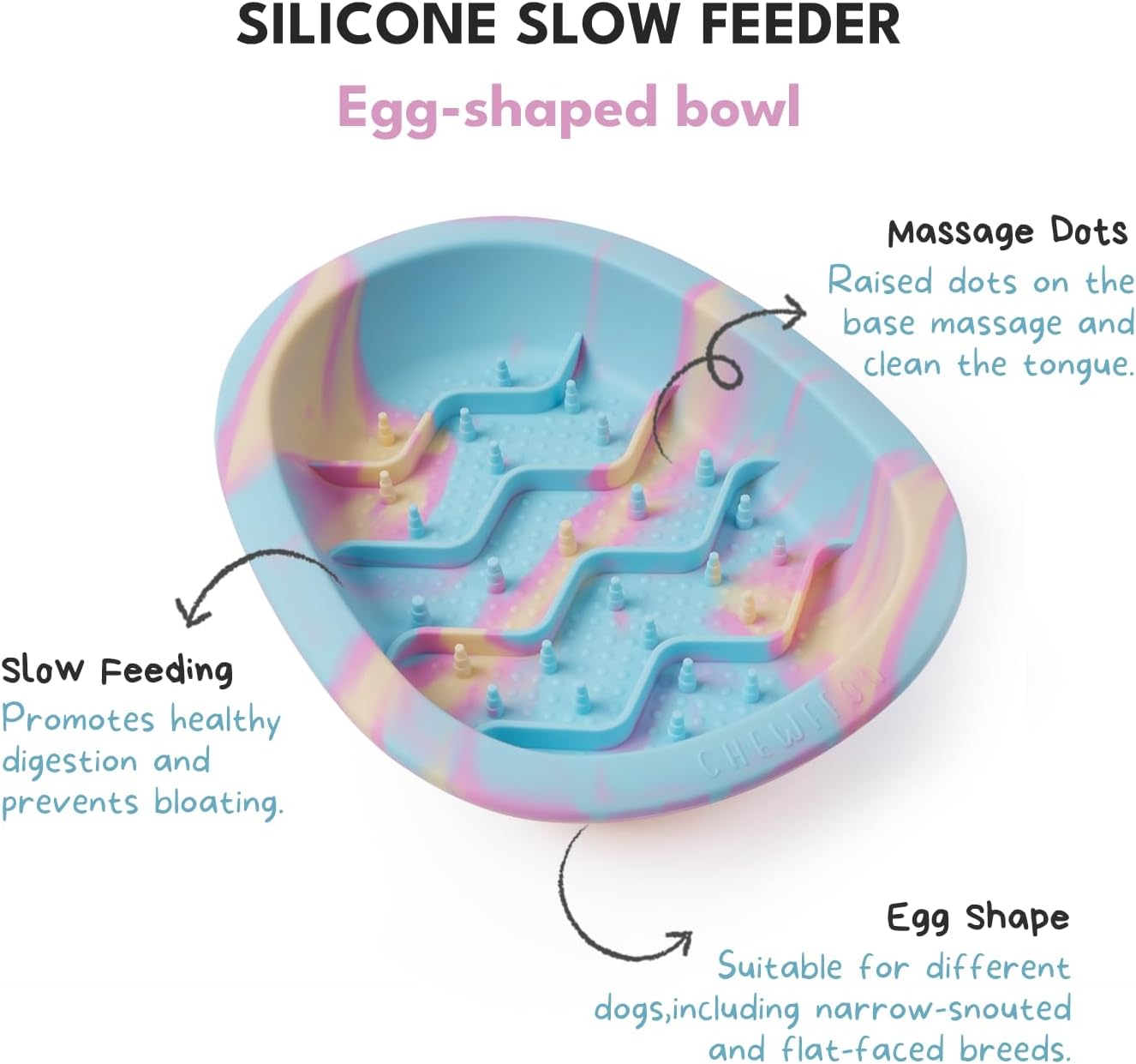 Detalle de CHEWFFON Lick Mat for Dogs & Cats — Silicone Slow Feeder with Non-Slip Suction Cups