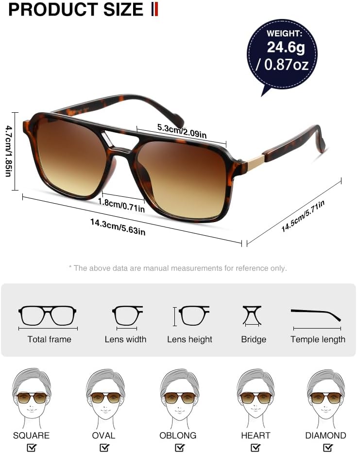 Thumbnail 3 de kimorn K1649 Retro-Sonnenbrille mit UV400