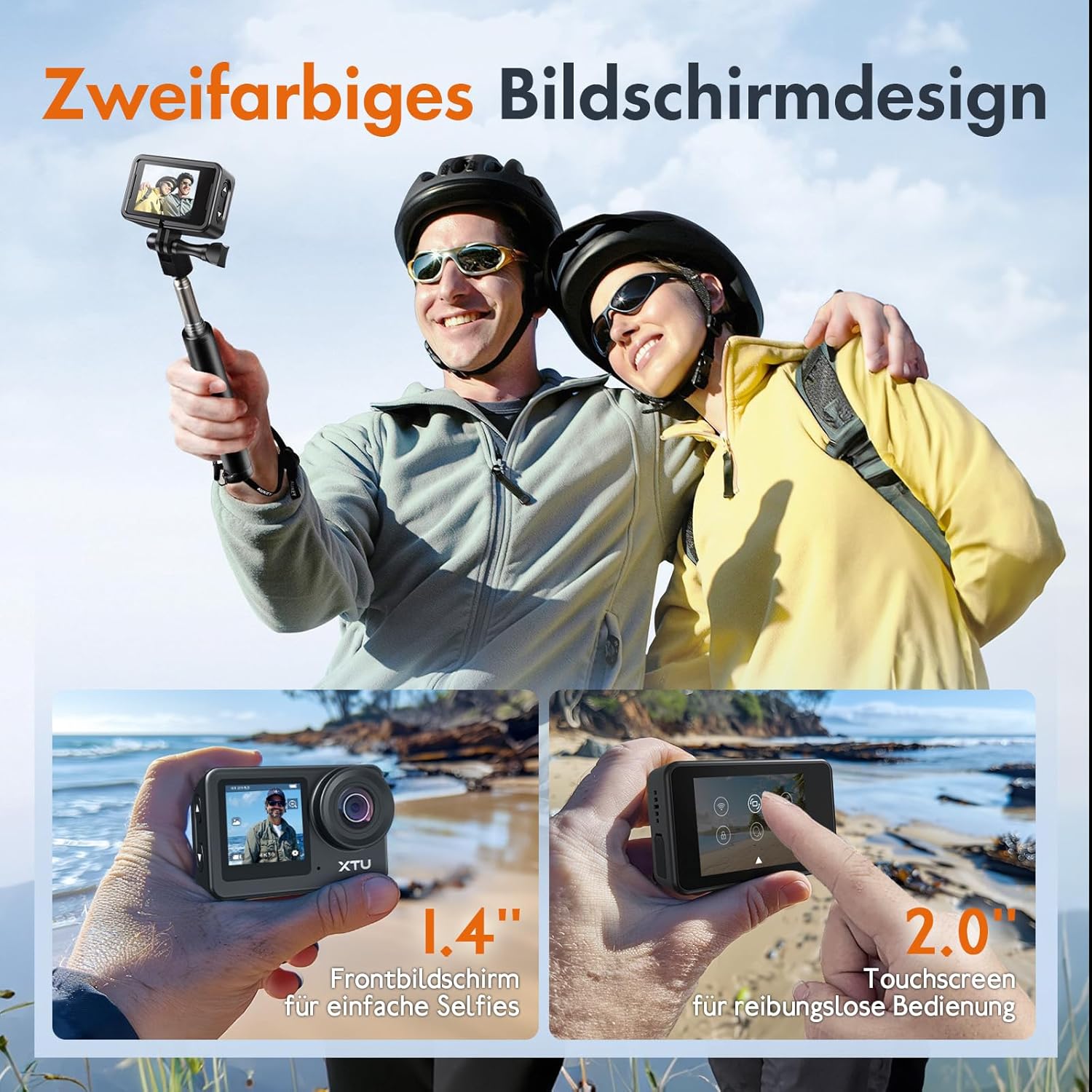 Thumbnail 6 de XTU S6 Action Cam 4K – 170° Weitwinkel, 40 m Unterwasser