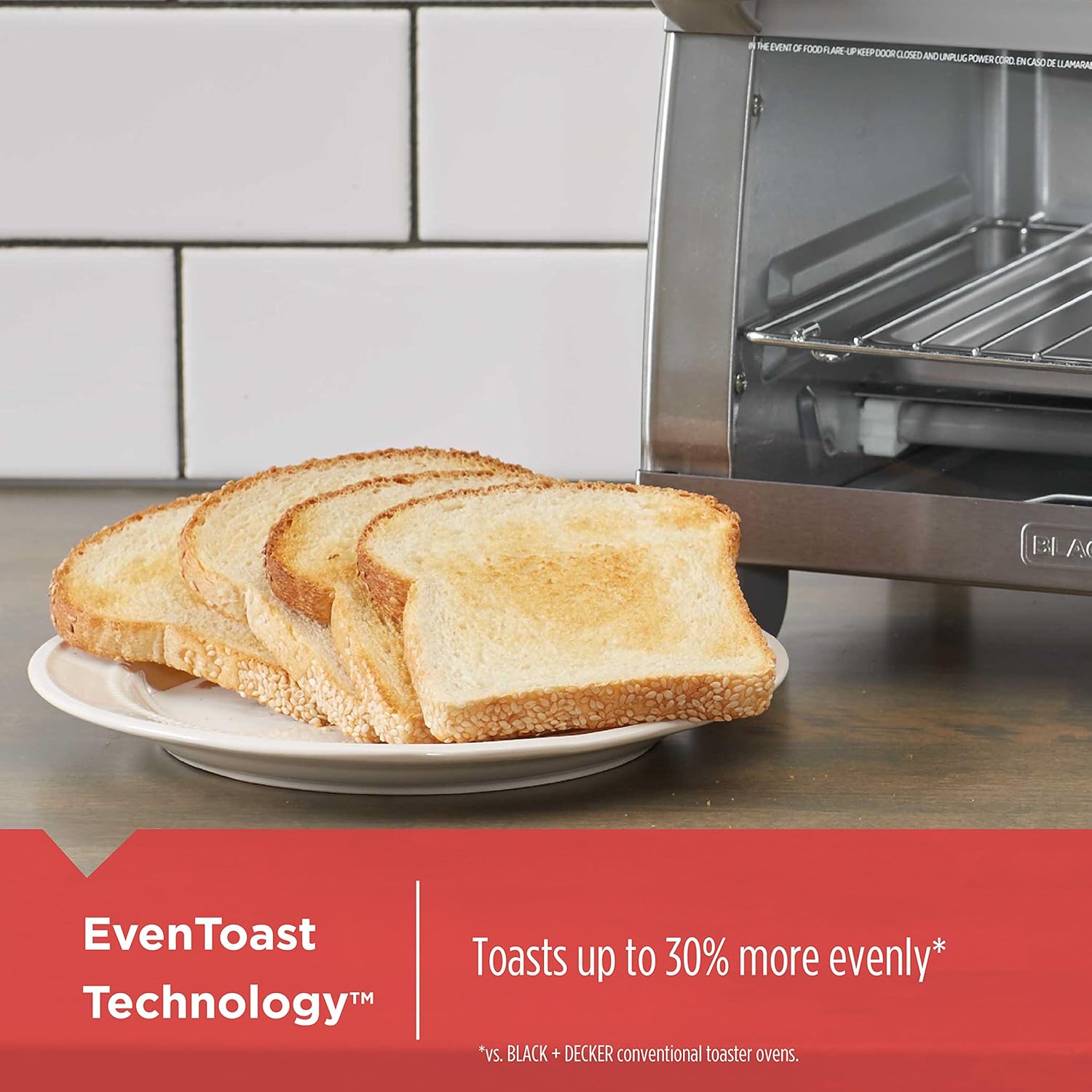Thumbnail 2 de BLACK+DECKER TO1760SS 4-Slice Toaster Oven