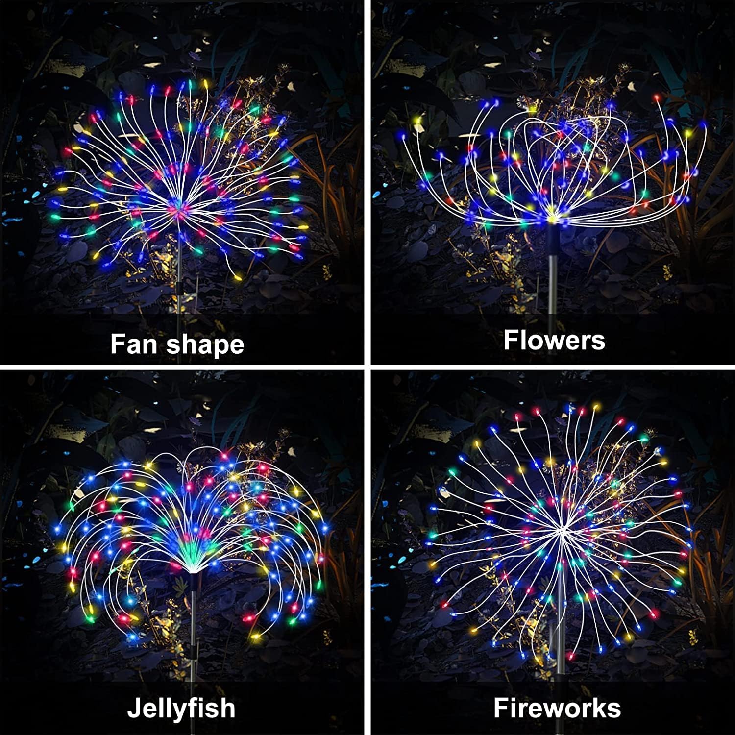 Detalle 2 de Solar garden fireworks lights, 4 pcs