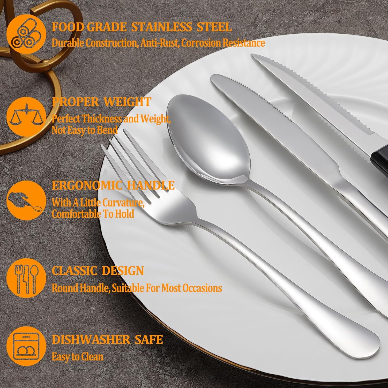 Detalle de MUTNITT Silverware Set 24-Piece for 4
