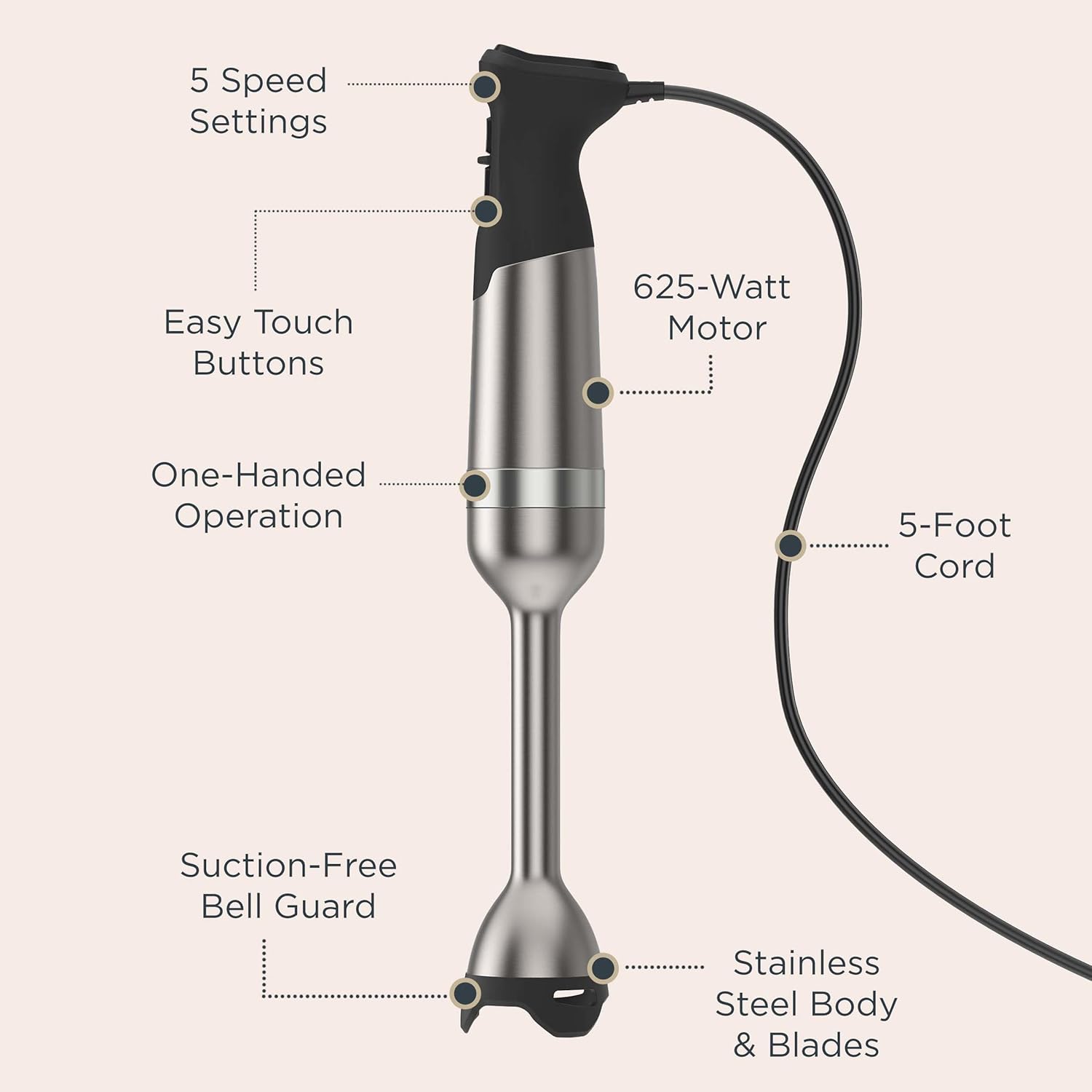 Thumbnail 3 de Vitamix 5-Speed Immersion Blender (625-Watt) with Stainless-Steel Blade