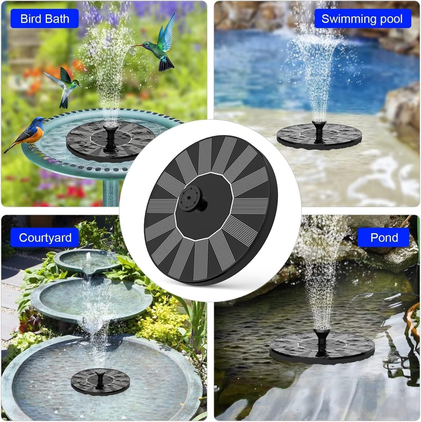 Detalle de Solar Fountain Solar Water Fountain Solar Water Features for the Garden with Solar Water Pump