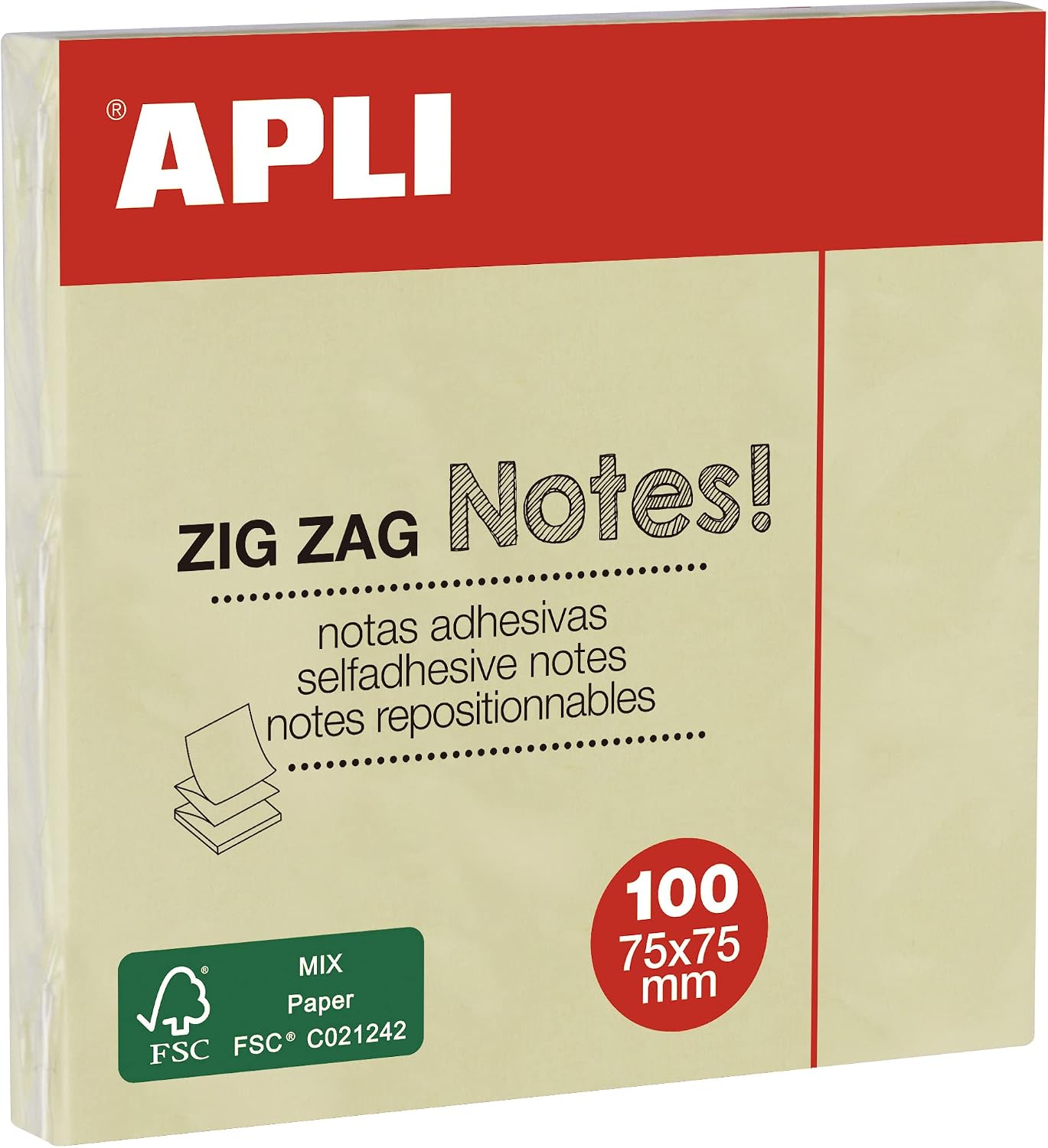 Detalle de agipa 12078 karteczki samoprzylepne 75 x 75 mm, żółte