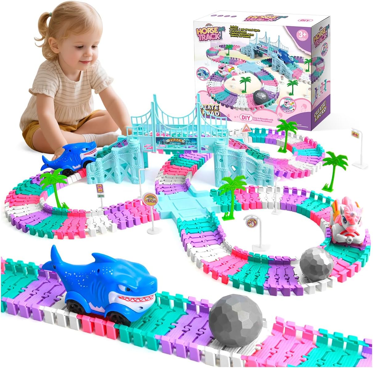 Detalle de MOMSIV Race Track Toy for 3–7 year olds