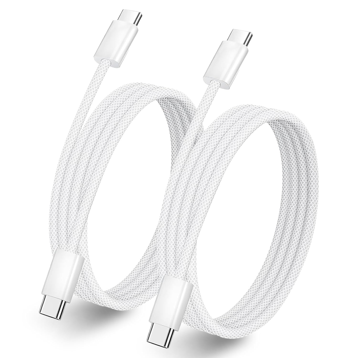 Detalle de TISENPET USB C to USB C Cable 3FT 60W (2-Pack) — Fast Charging & Durable, with MFi-like Protection