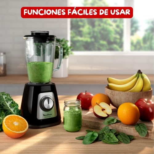 Detalle de Moulinex Blendforce 2 LM4308: batidora de vaso potente de 800 W con jarras y seguridad inteligente