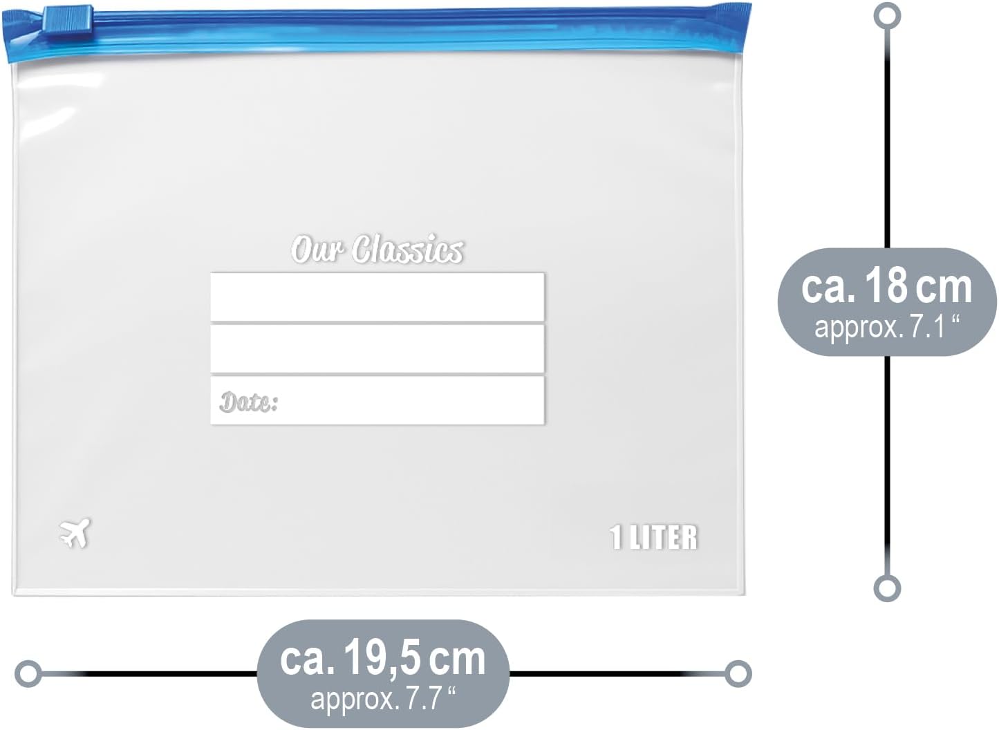 Thumbnail 2 de com-four® 120x sacs de congélation 1 L – sachets alimentaires refermables, 120 pièces