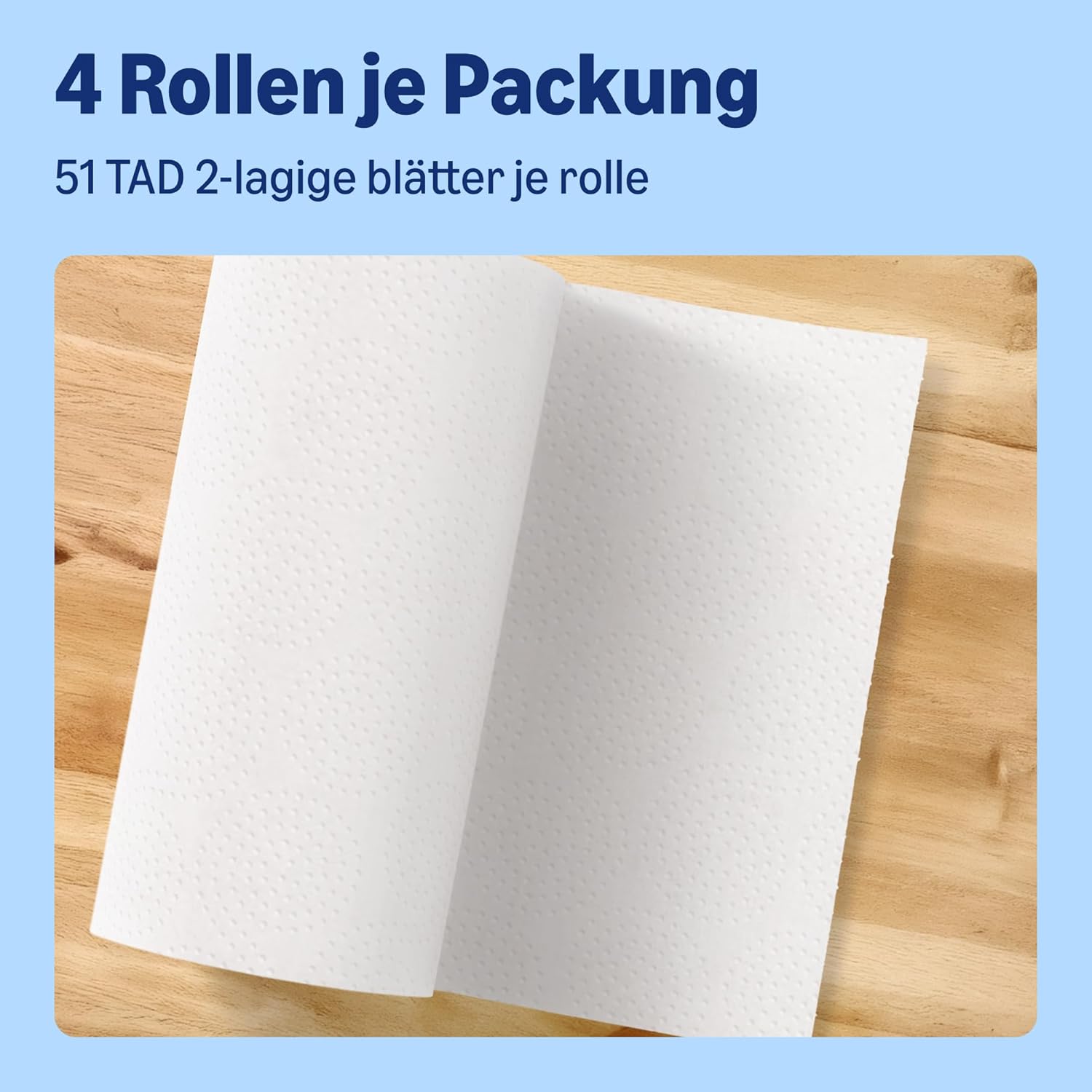 Detalle de by Amazon Ultra-saugfähige TAD-Küchenrolle, 32 Rollen (8x4), FSC-zertifiziert