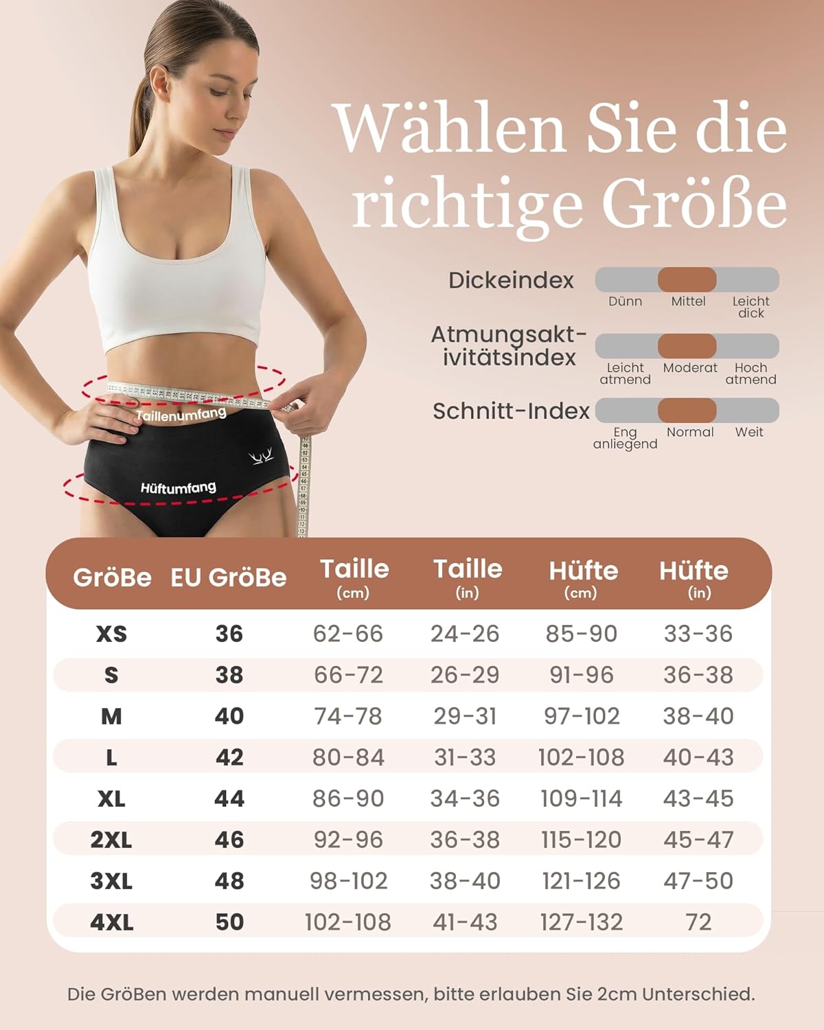 Thumbnail 6 de TANSTC Damen Unterhosen 5er Pack – High Waist Baumwolle, atmungsaktiv, bequem