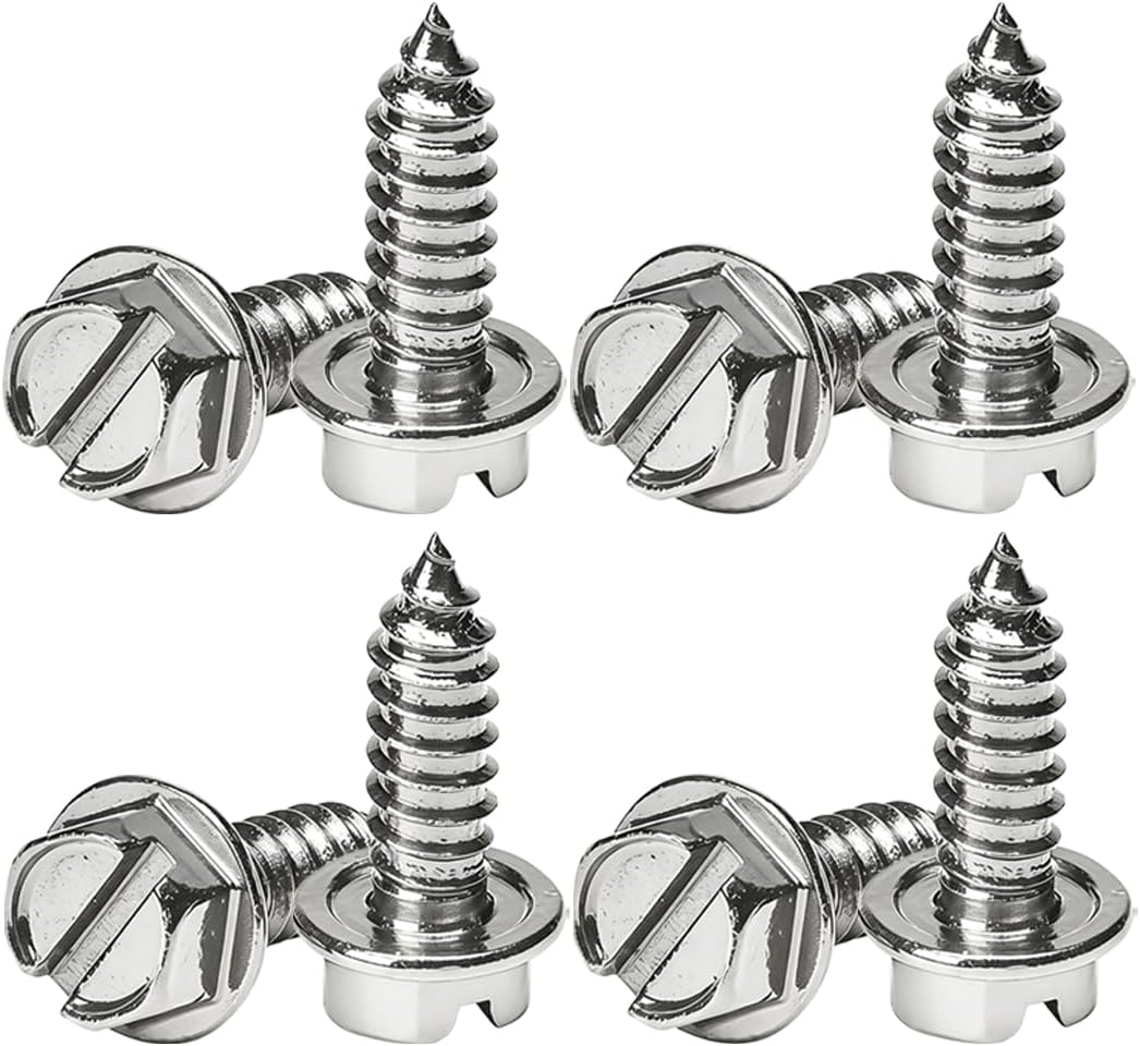 Thumbnail 6 de Mandark License Plate Screws, Stainless Steel, 8-Set Black Cross