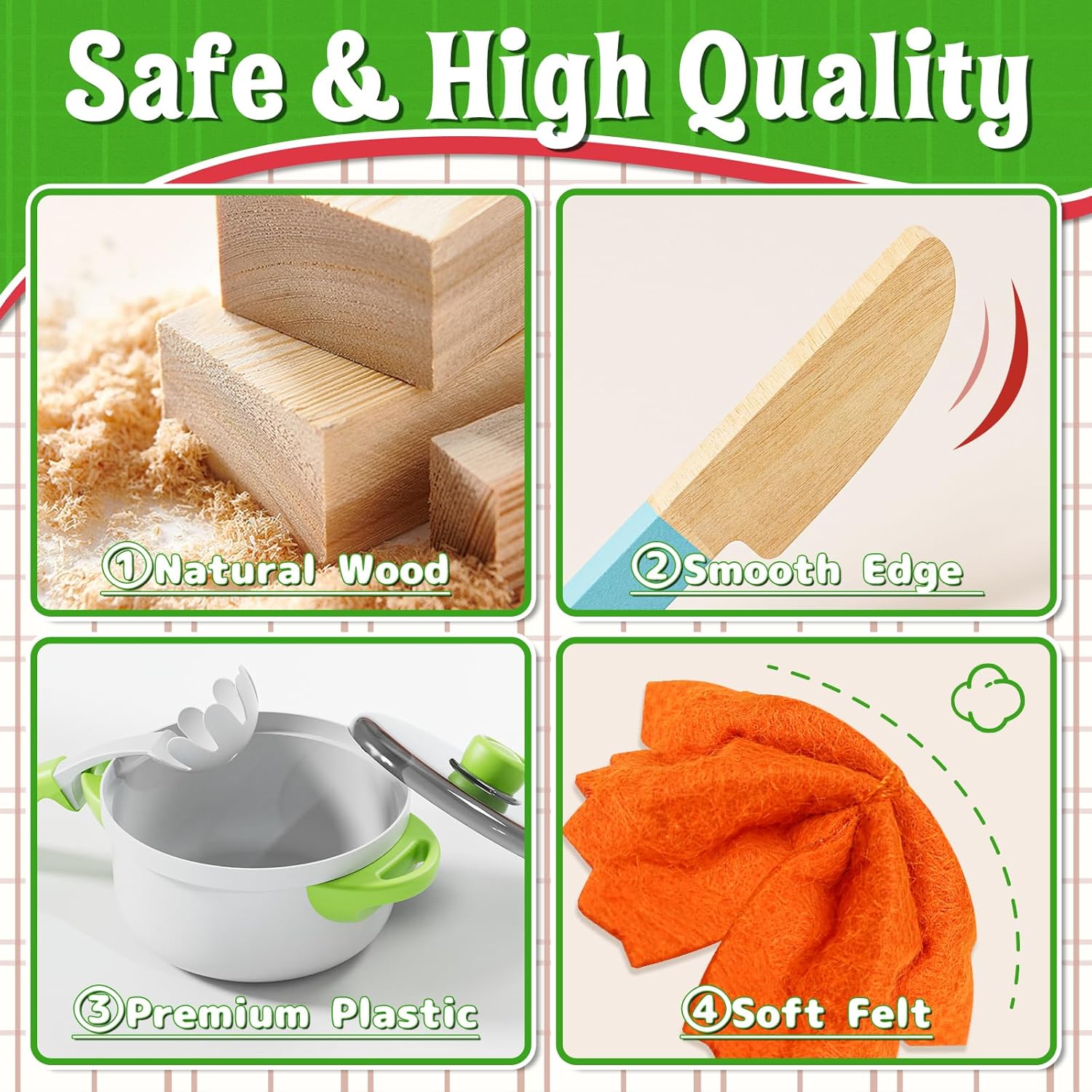Thumbnail 3 de Lehoo Castle wooden kitchen food toys