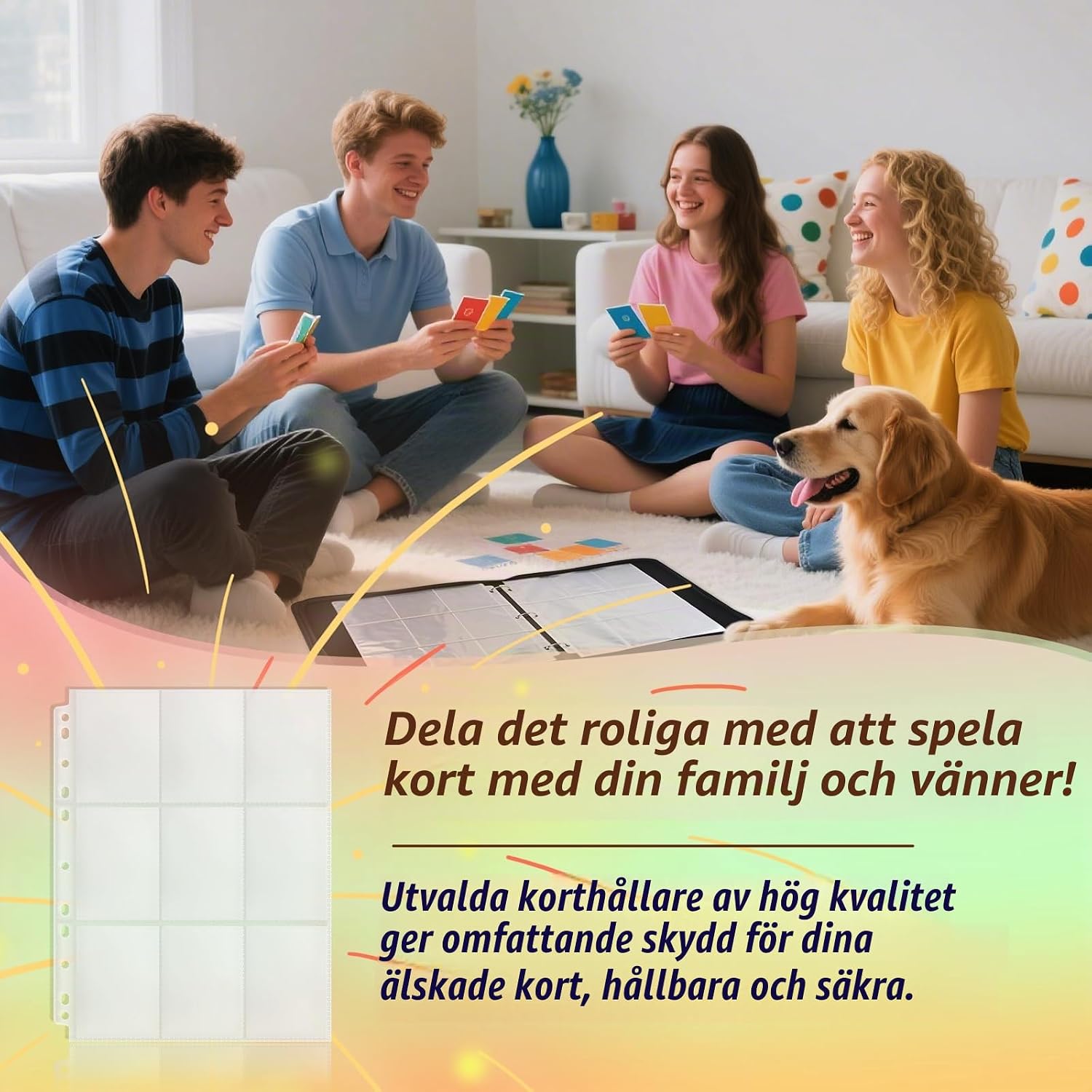 Thumbnail 6 de Ouxayapl samlarkortsfickor, 60-pack med dubbelsidiga 9-ficksblad i PP