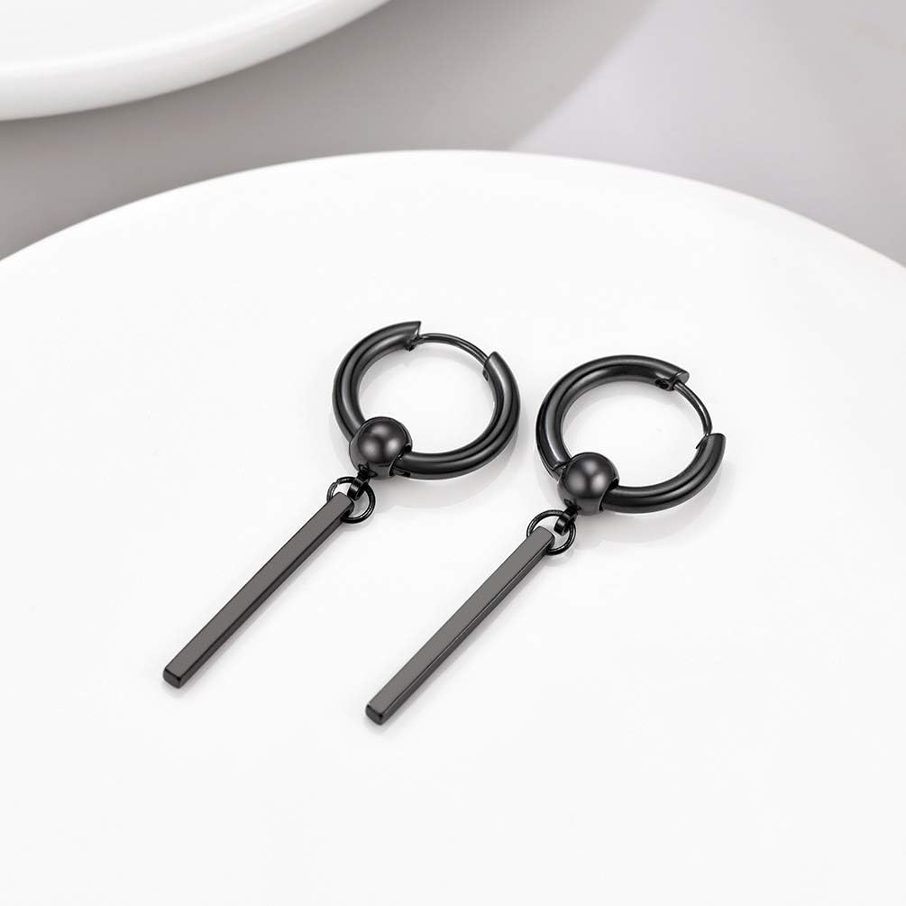 Thumbnail 1 de Orecchini donna PROSTEEL in acciaio inox 316L pendenti Argento/Nero/placcato oro con confezione regalo