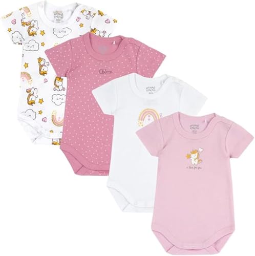 Detalle de Chicco Bimba 0-24 Set di 4 Body a Maniche Corte
