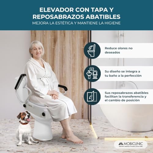 Thumbnail 3 de Mobiclinic® Elevador WC Adulto Tajo 19 cm Regulable 🦽