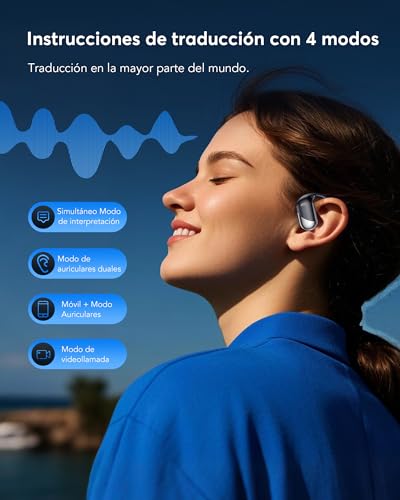 Thumbnail 3 de Paekole Auriculares Traductor con IA Q16 H3: 198 idiomas, open-ear y 60 h para reuniones y viajes
