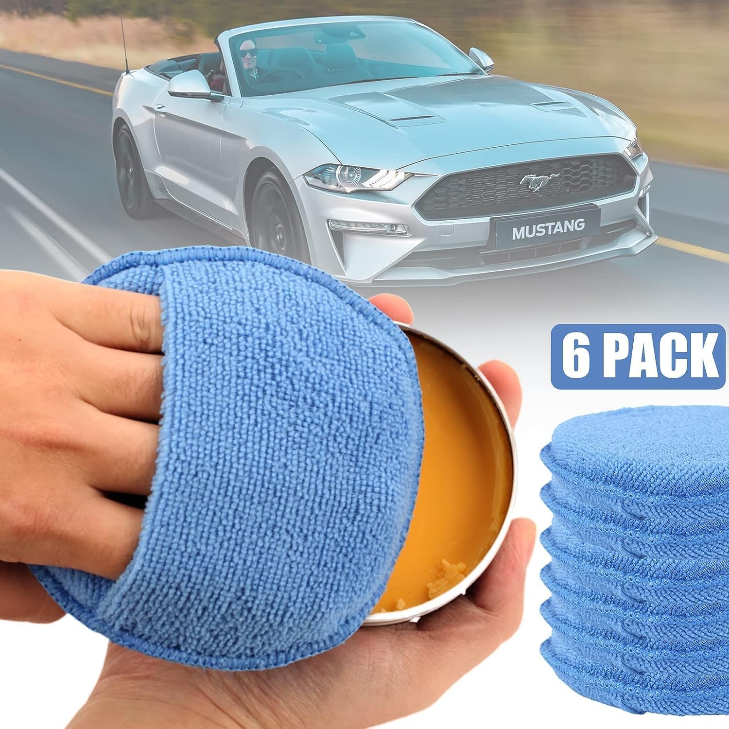 Thumbnail 5 de FONAROLL Microfiber Wax Applicator Pads 5 inch