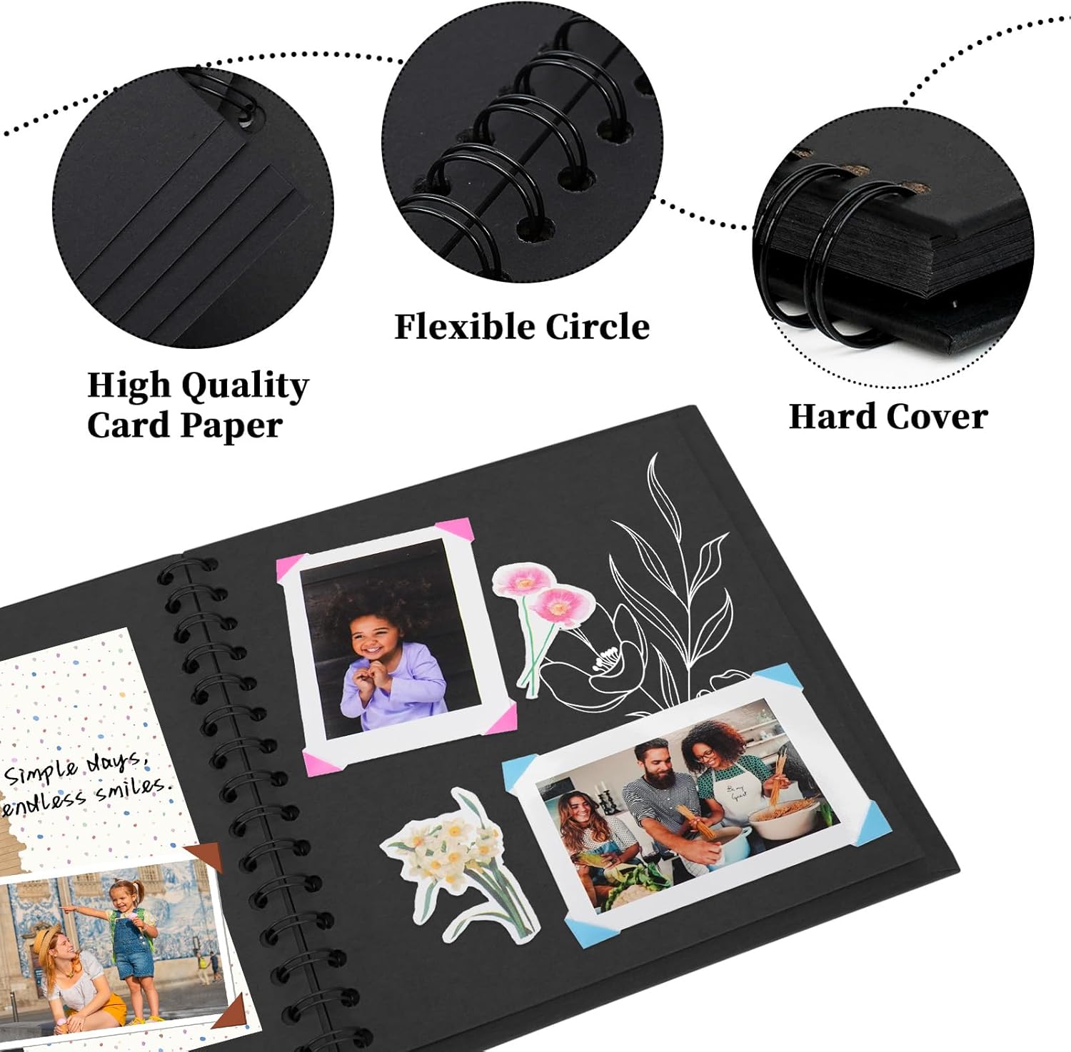 Thumbnail 2 de Remowith Fotoalbum Zum Selbstgestalten 18x18 cm – DIY Scrapbook mit 40 Seiten