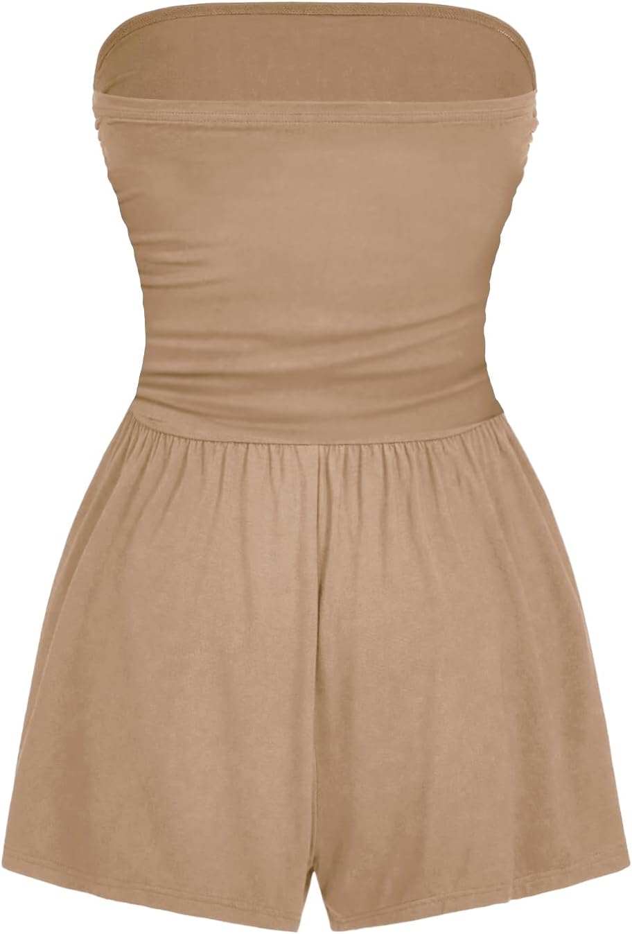 Detalle 2 de AUXDIO Women Summer Casual Strapless Romper - Sleeveless Off Shoulder Short Jumpsuit