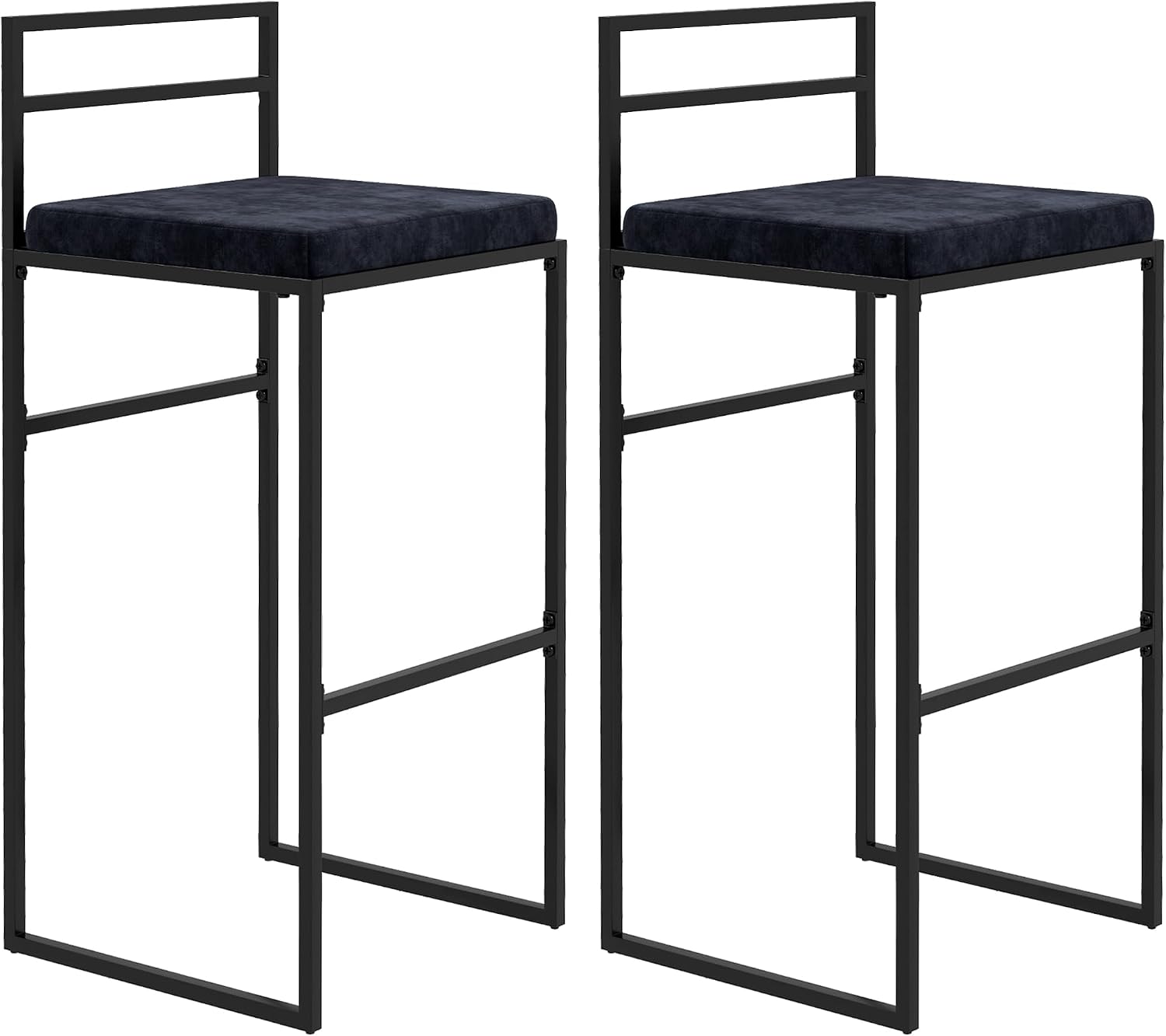 HOMCOM chaises de bar 74 cm, lot de 2