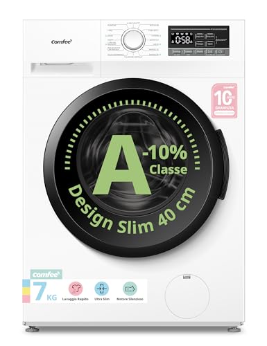 Detalle de COMFEE' Lavatrice Ultra Slim 7 kg, 40 cm – Motore BLDC e Classe A-10%