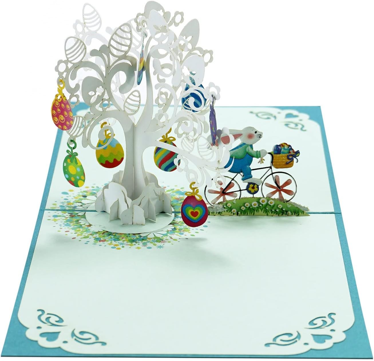 Thumbnail 4 de Happy Easter Bunny Bike pop up card 15cm