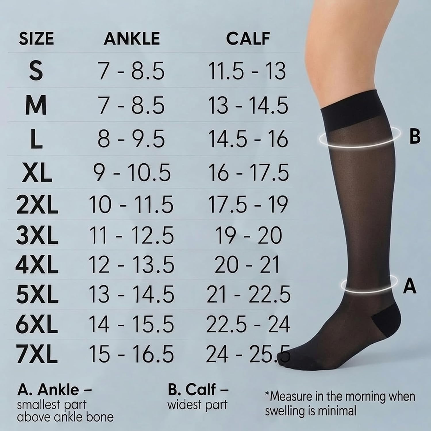 Detalle de ABSOLUTE SUPPORT A101 Sheer Women's Compression Socks, 15-20 mmHg