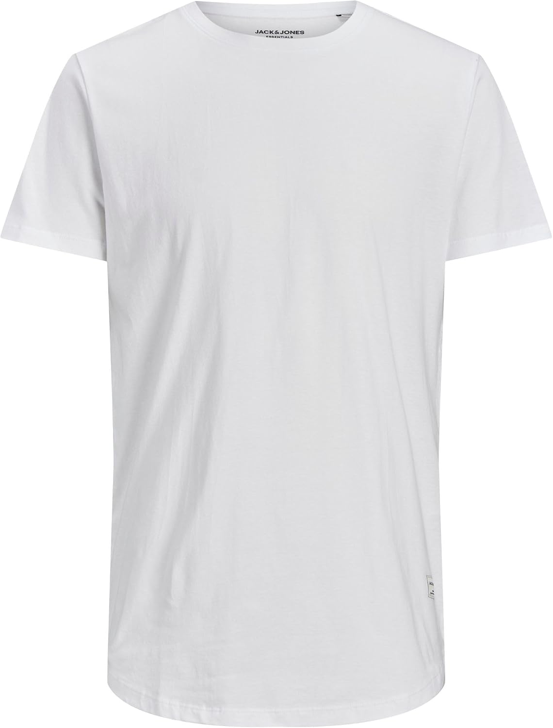 Detalle de JACK & JONES Einfarbiges Herren-T-Shirt aus Baumwolle