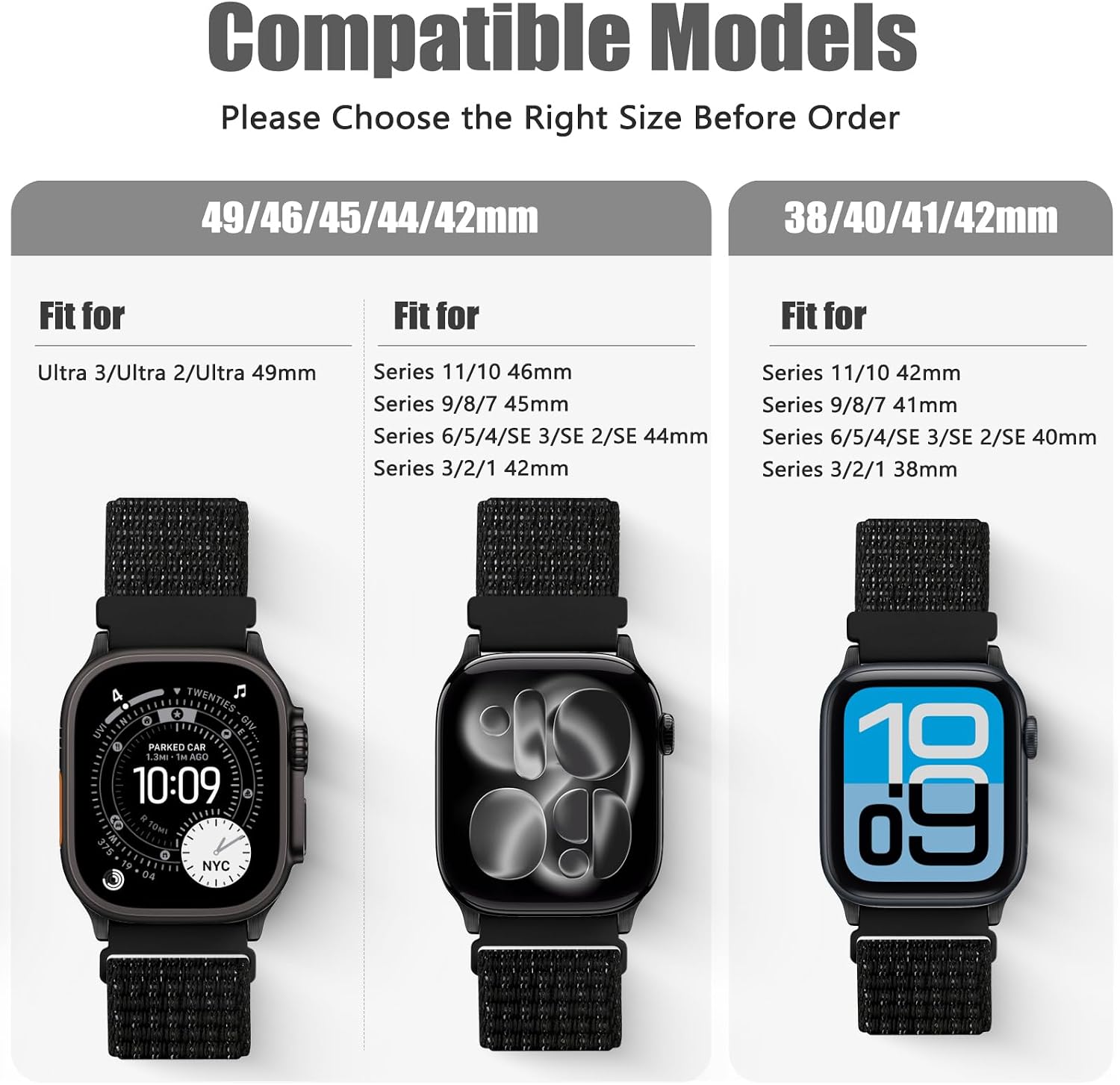 Thumbnail 3 de Runostrich Nylon Sport Strap 2 Pack 49mm