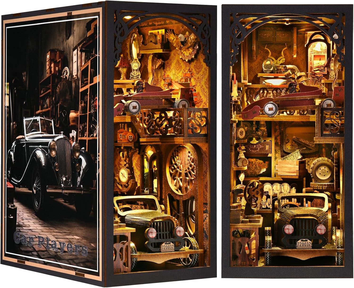 ETKVR Book Nook Kit Auto-Stil 3D