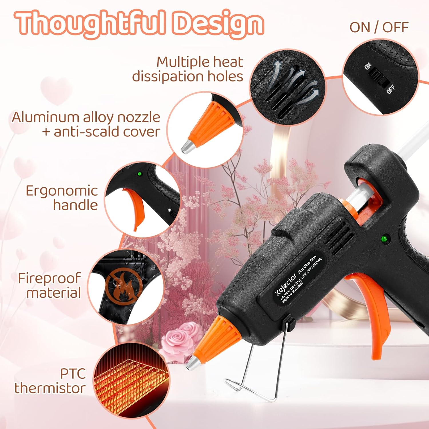 Thumbnail 3 de Fireproof Hot Glue Gun 20W with 30 Sticks