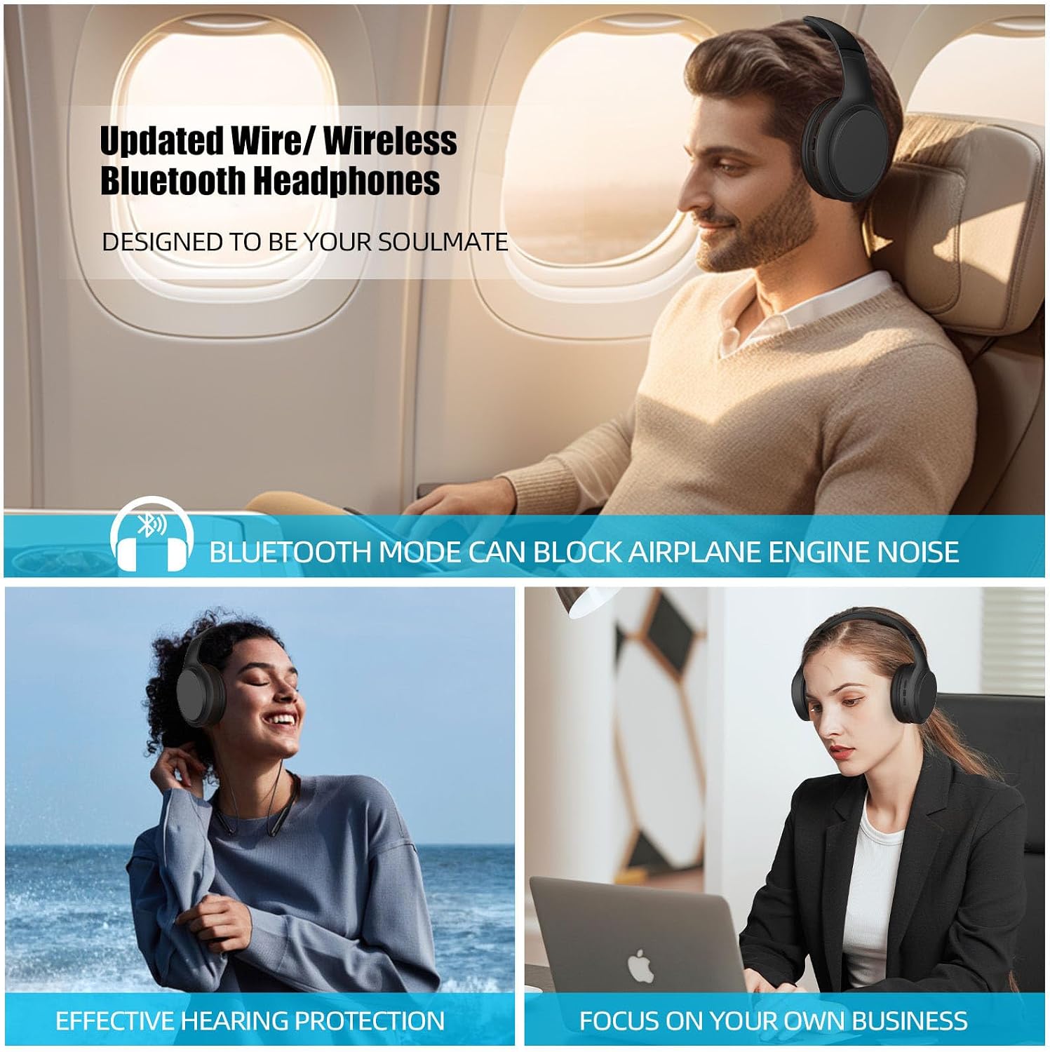 Detalle 2 de MOXYOY Bluetooth Headphones 82H Playtime