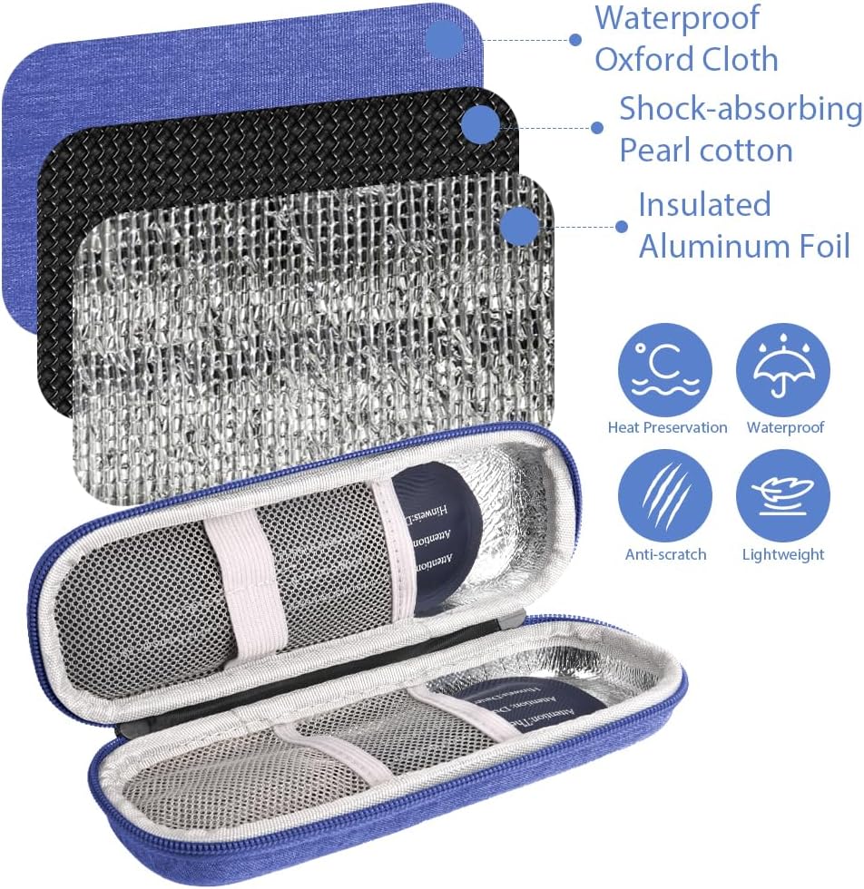Detalle de ACWOO sac isotherme pour diabétiques avec étui de refroidissement et 2 poches de glace réutilisables