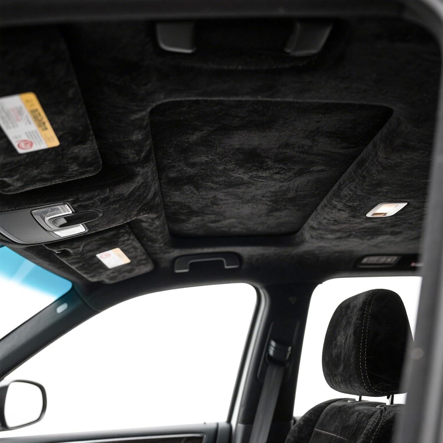 Thumbnail 4 de Y.A. LOTUS Black Microfiber Fabric Self-Adhesive Suede-Look Stretch Film (39.37in x 78.74in)