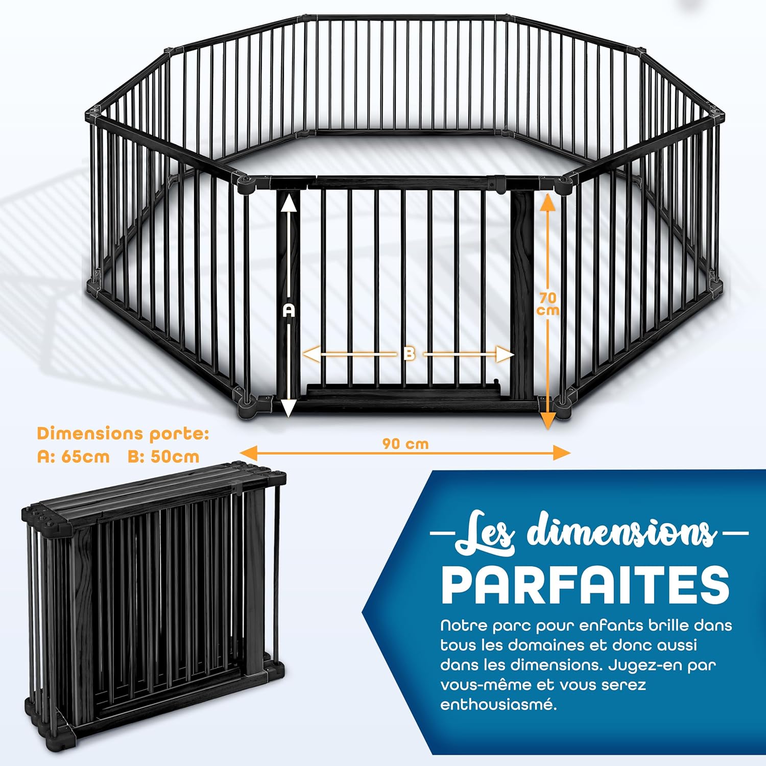 Thumbnail 5 de KIDUKU Barrière parc bébé XXL 7,2 m