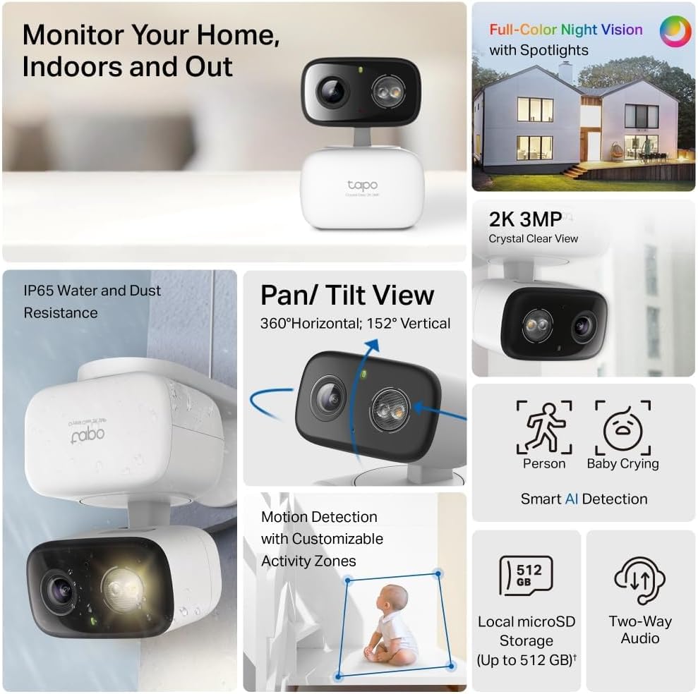 Detalle de Tapo C216 3MP 360° Pan/Tilt outdoor camera