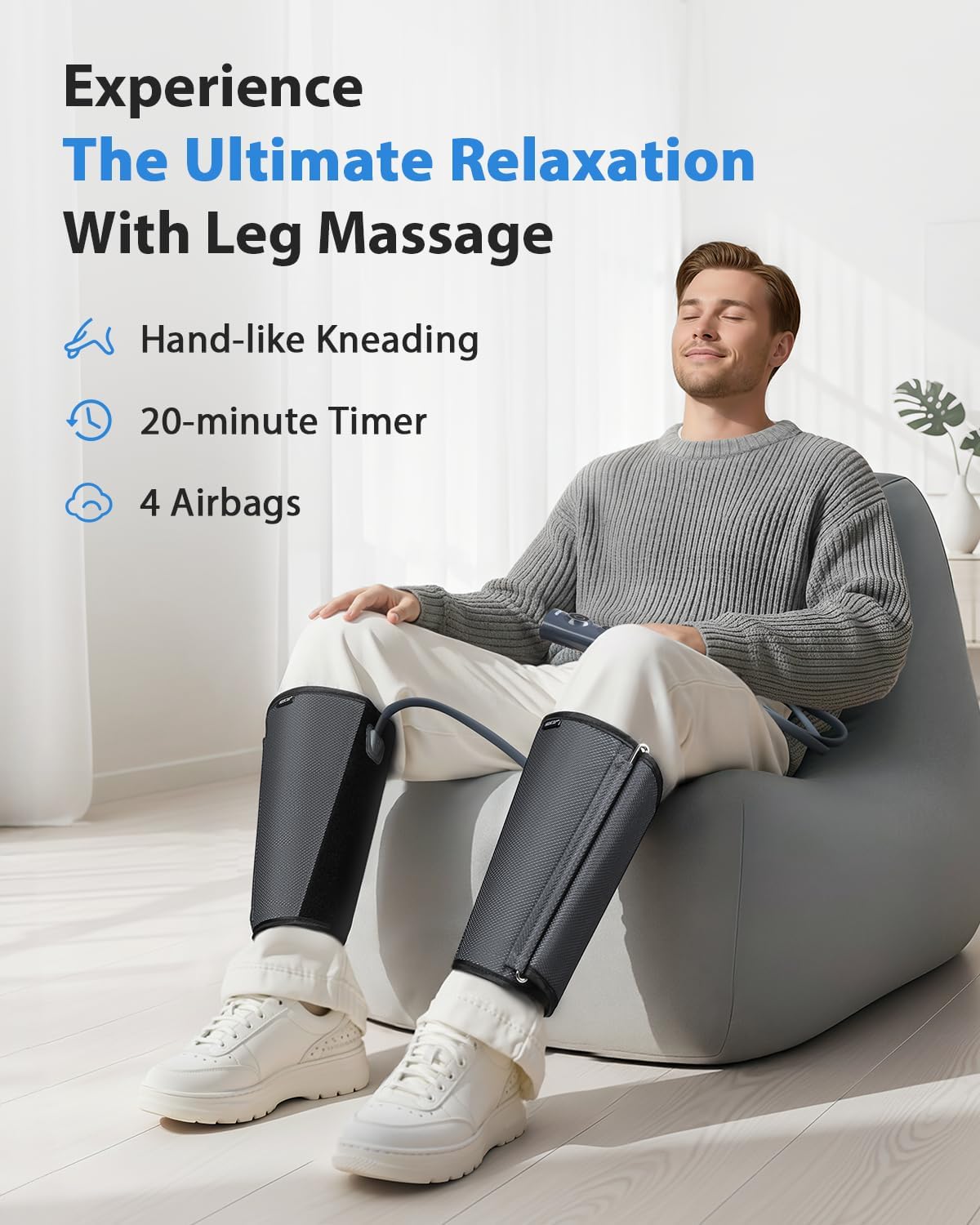 Detalle de CINCOM Leg Massager 2 Modes, 3 Intensities 🦵