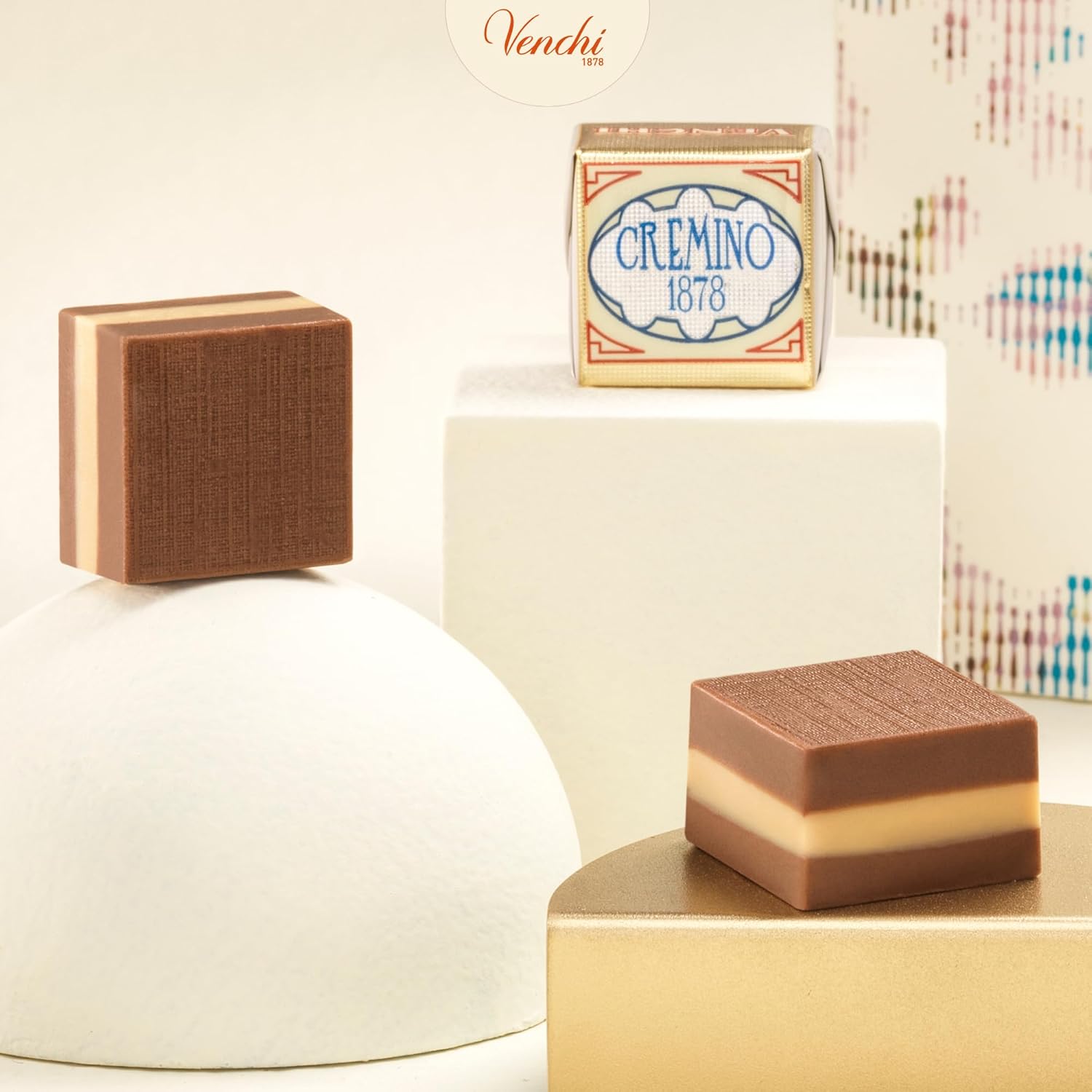 Thumbnail 1 de Venchi Cremini 1878 – dreischichtige Pralinen mit Milch-Gianduja und Mandelpaste, glutenfrei (1 kg)
