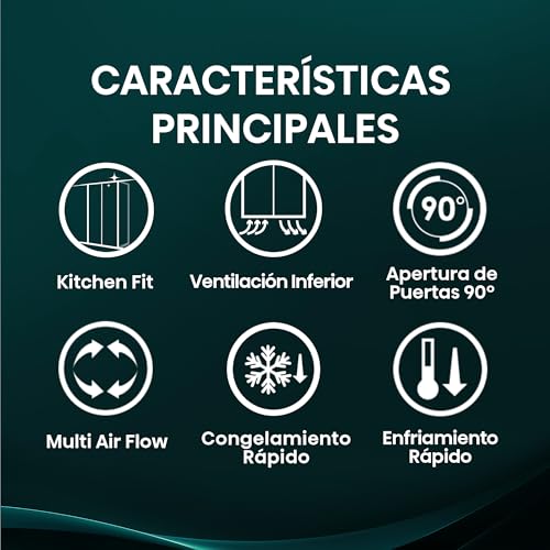 Detalle de Hisense RS3P538NEWE: Frigorífico Americano Side By Side, Kitchen Fit y Multi Air Flow
