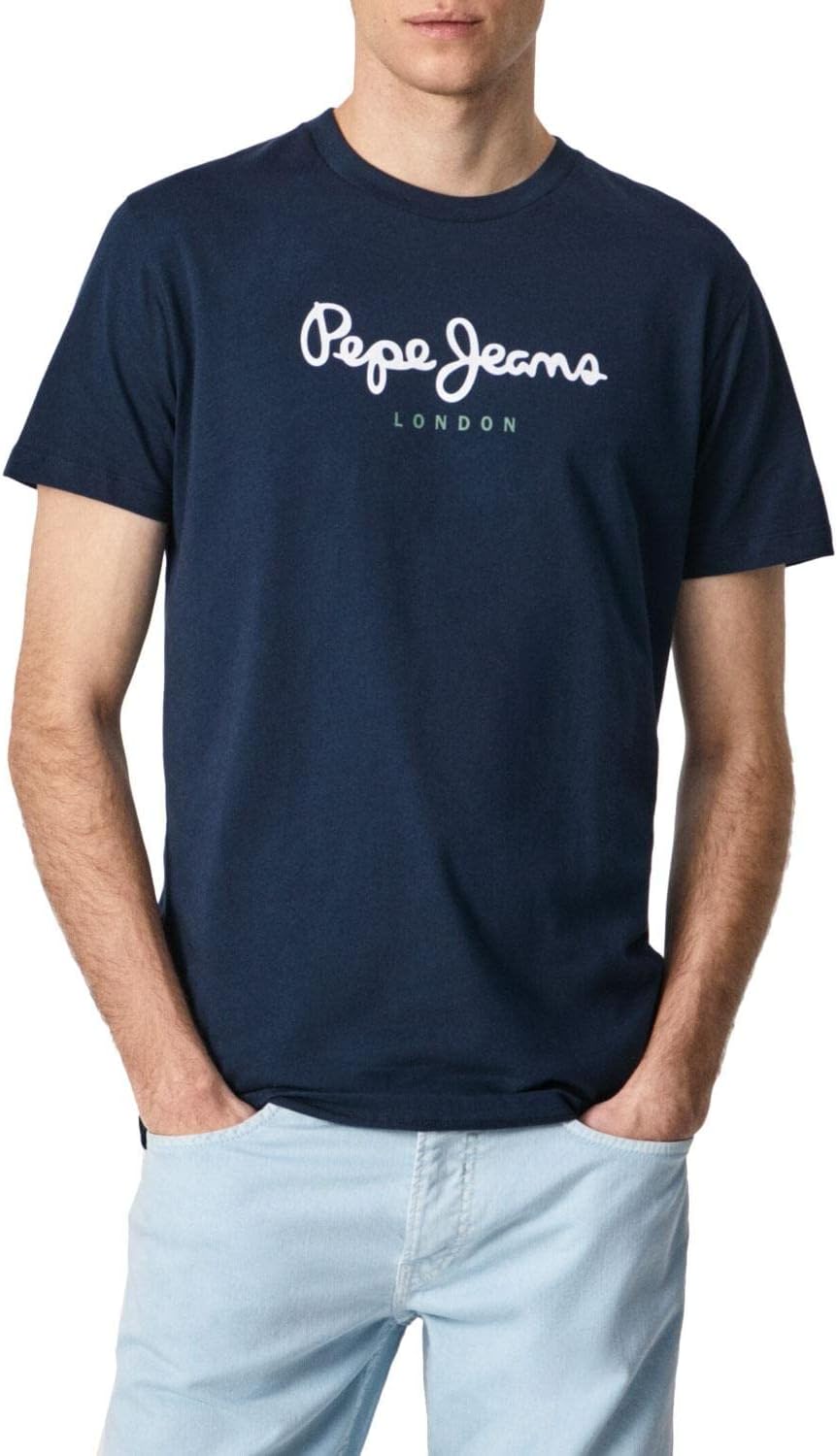 Detalle de Pepe-jeans: camiseta regular fit de manga corta con maxi logo de Pepe Jeans