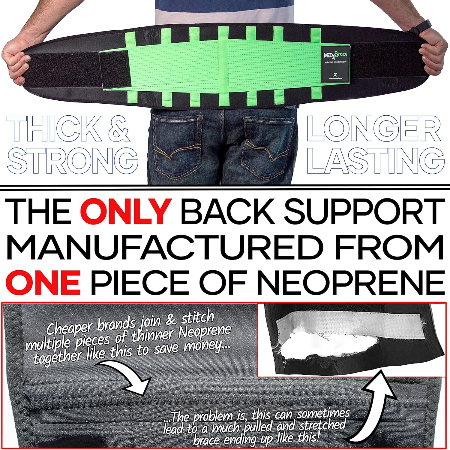 Detalle 2 de MEDiBrace Back Support Belt 1-piece Neoprene