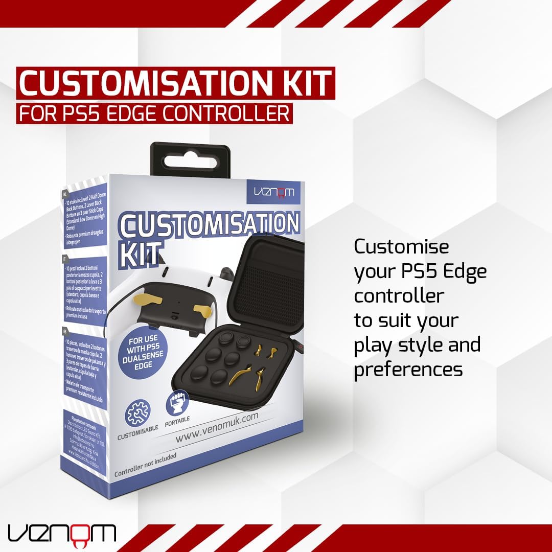 Detalle 2 de Venom: zestaw do personalizacji kontrolera DualSense Edge na PS5, 10 elementów