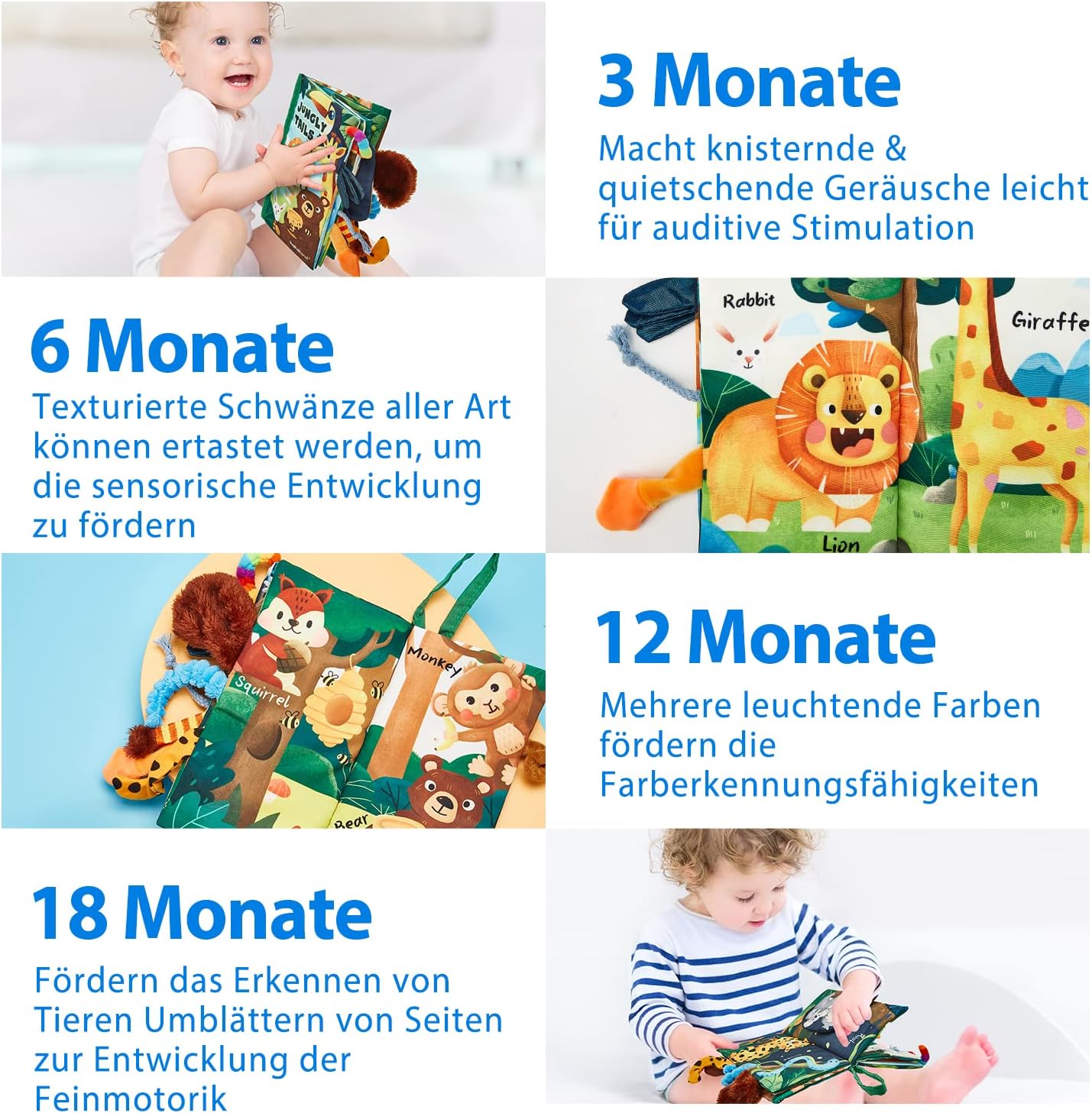 Detalle 2 de hahaland Stoffbuch 0–6 Monate